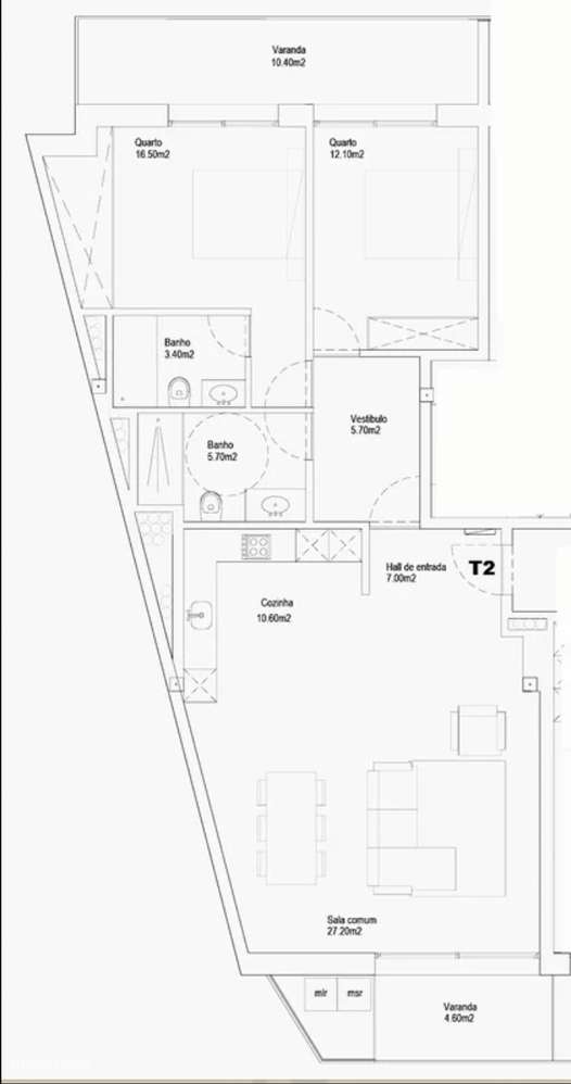 T2 com 2 Frentes e 2 Varandas, no Centro de Vila Verde - Grande imagem: 4/16