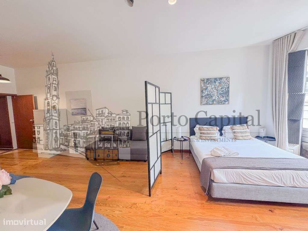 T0 Mobilado para Arrendamento Na Rua Cândido dos Reis No Porto - Grande imagem: 2/20