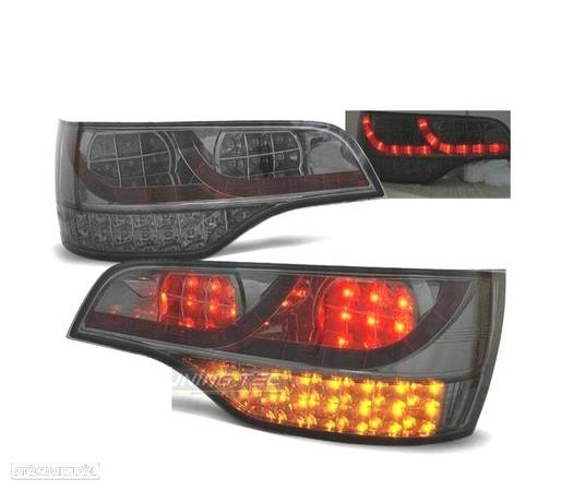 FAROLINS TRASEIROS LED PARA AUDI Q7 4L 06-09 VERMELHO BRANCO - 1