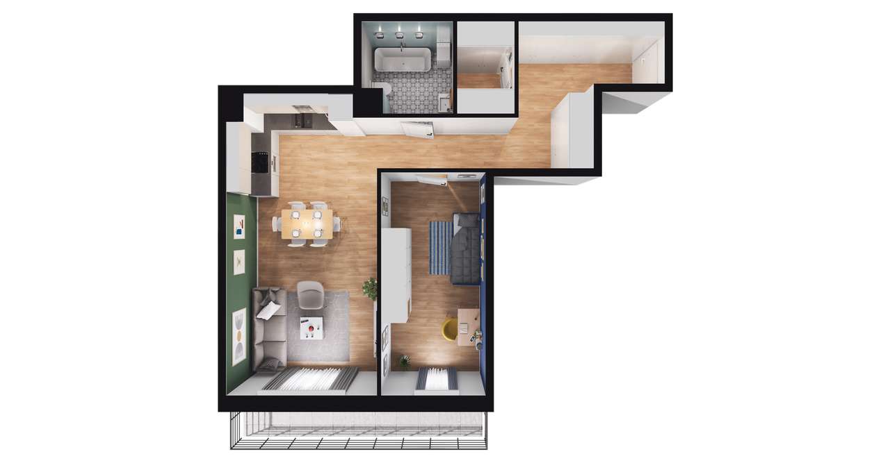 Osiedle Kaskada | mieszkanie 2-pok. | B27 - Pełny obrazek: 3/9