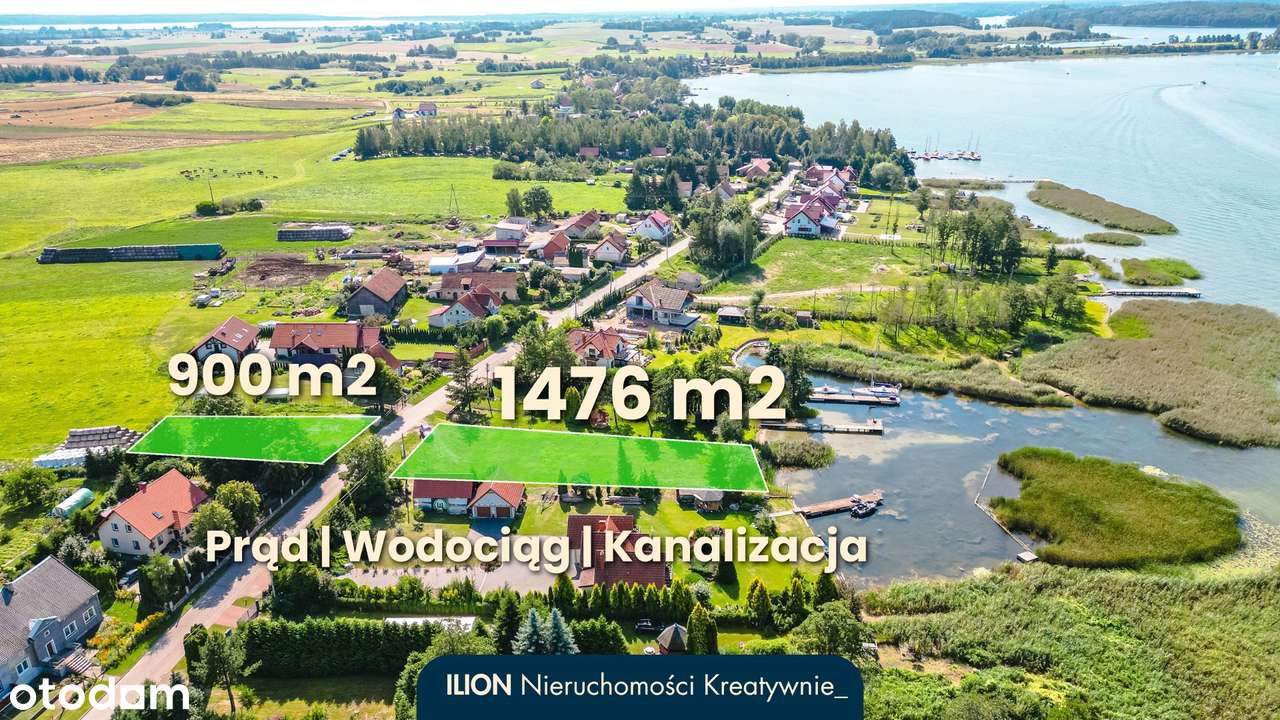 Tałty | działka budowlana z linią brzegową SWJM | MPZP, media - Pełny obrazek: 5/6