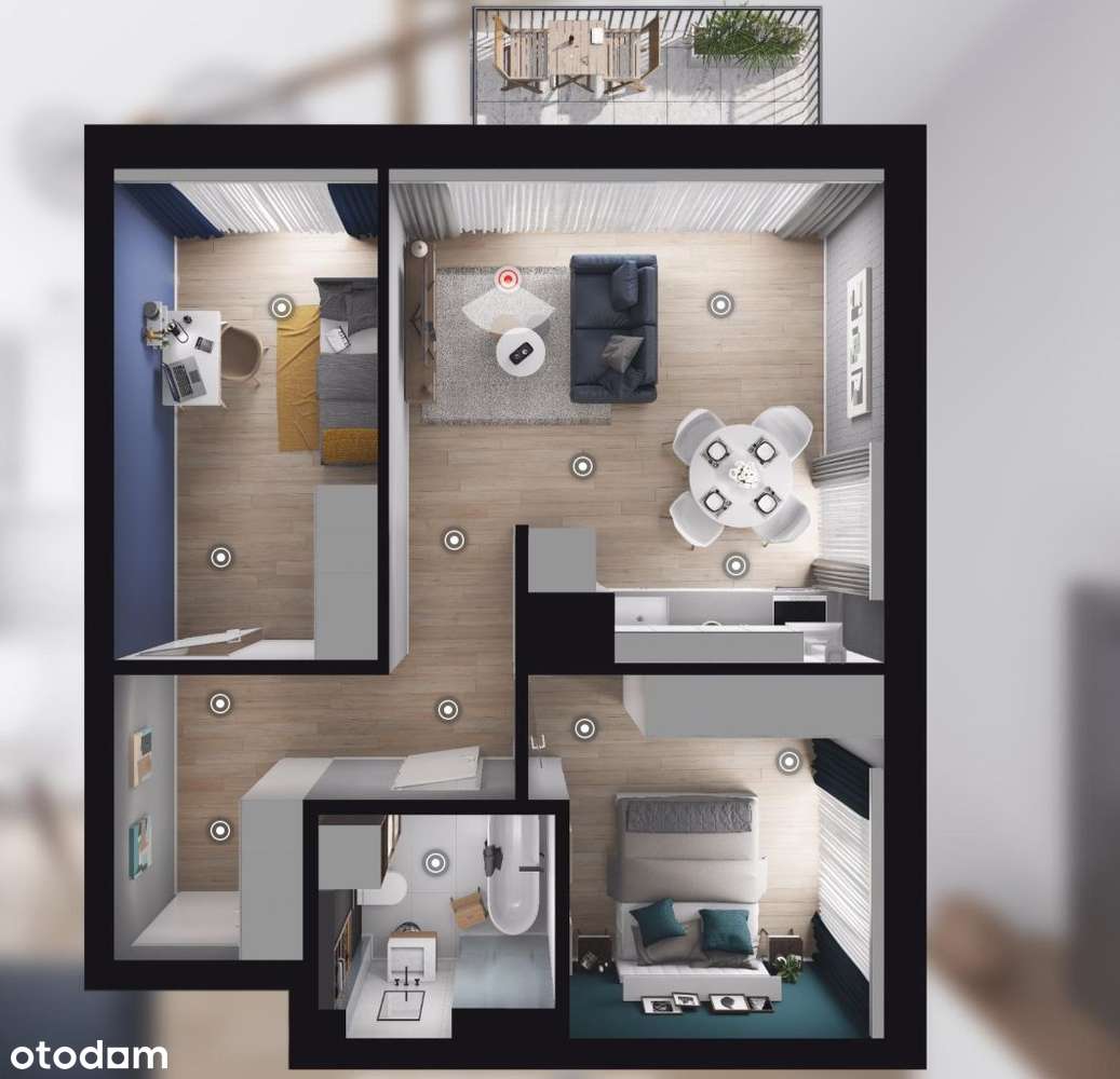 Nowoczesne mieszkanie z widokiem na park! - Pełny obrazek: 4/7