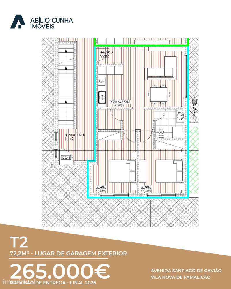 T2 Novo com Lugar de Garagem | Entrega Abril 2026 | Famalicão-1