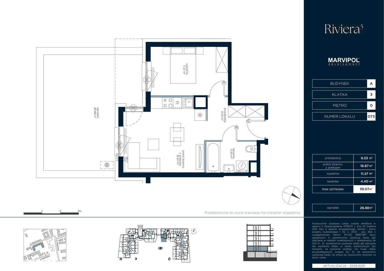 2-pokojowe mieszkanie 39m2 + ogródek Bez Prowizji - Pełny obrazek: 2/7