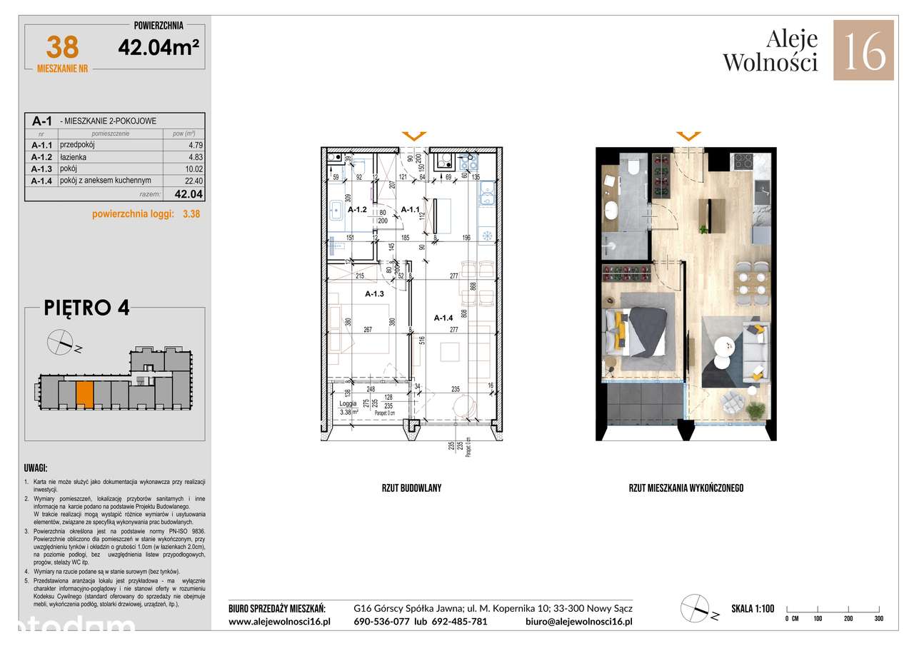 ALEJE WOLNOŚCI 16 - NOWE MIESZKANIE W STANIE DEWELOPERSKIM - Pełny obrazek: 2/11