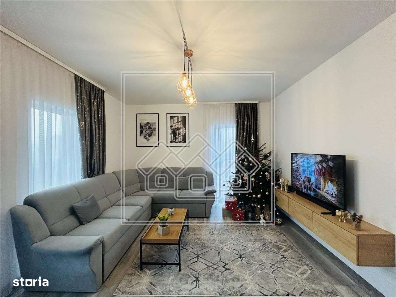 Ap cu 2 camere si gradina, 52 mp utili, gradina de 25 mp, mobilat - Imagine principală: 1/16