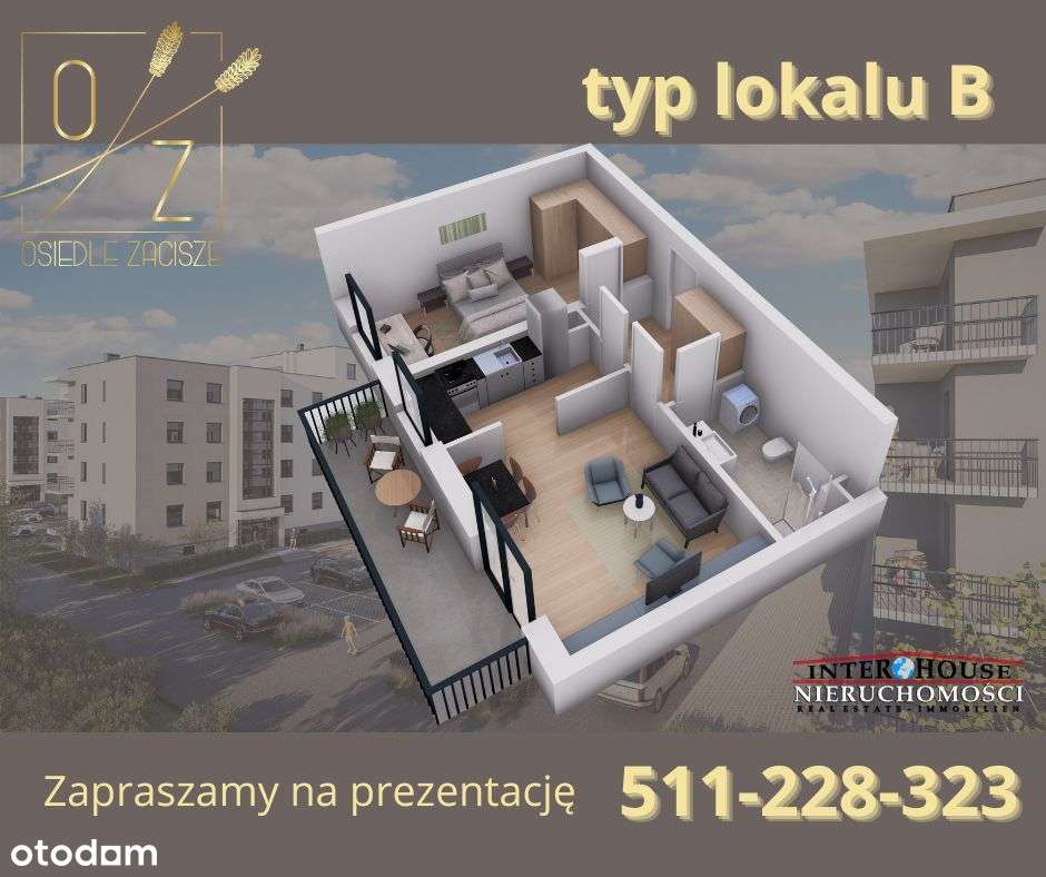 Nowe deweloperskie 2pok, balkon, oddzielna kuchnia, komórka gratis! - Pełny obrazek: 2/11