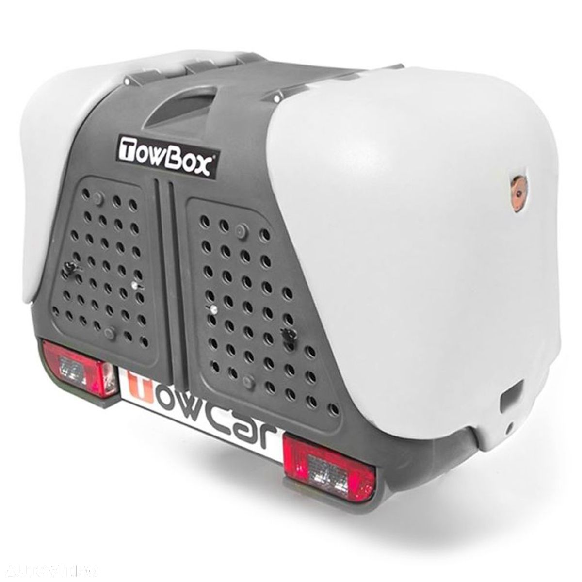 Cutie portbagaj pe carligul de remorcare Towbox V2 DOG Gri - 1