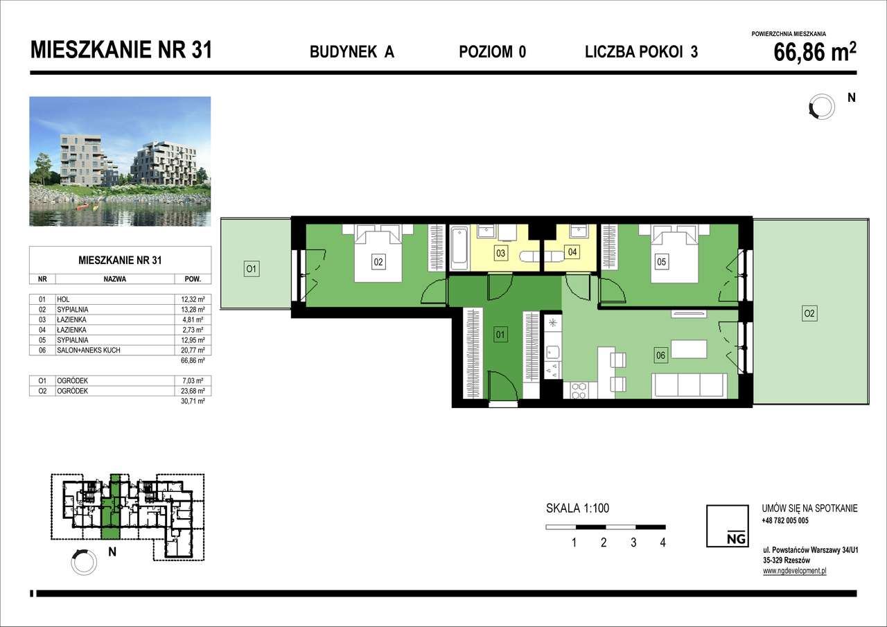 SPRAWDŹ | 3 pokoje| PK River| NG Development - Pełny obrazek: 2/7