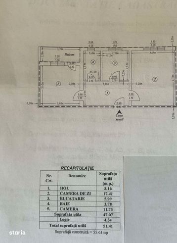 Apartament cu 2 camere,Maratei,etaj 1-0