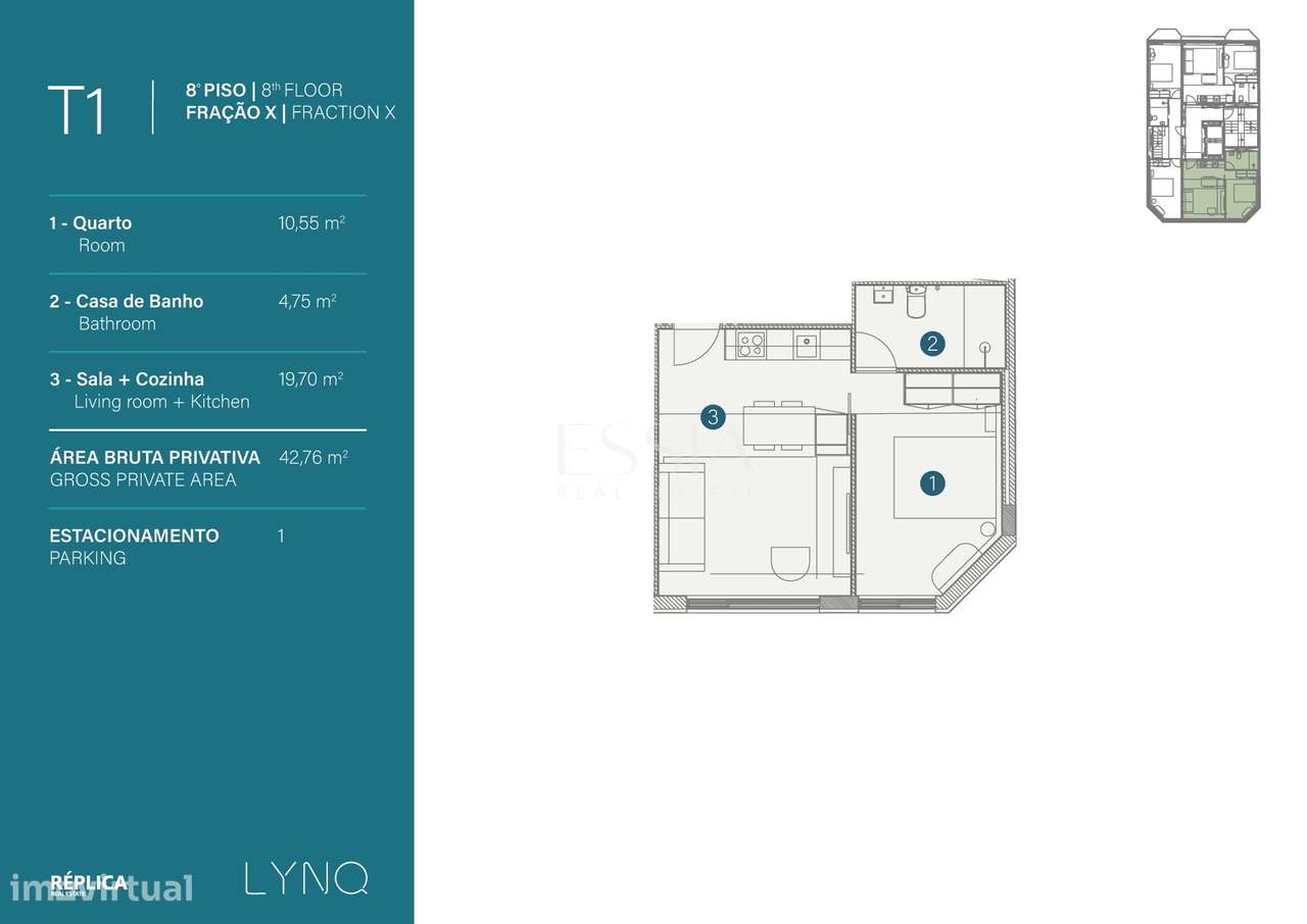 Apartamento T1 Novo com Vistas Rio Douro, Vila Nova de Gaia-23