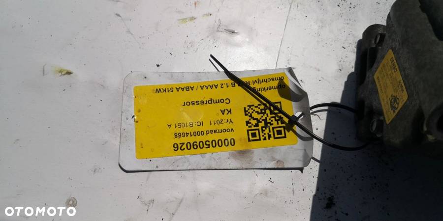 FORD KA 1.2B 2012 5A7875200 51747318 KOMpresor klimatyzacji air con pump klimako - 3