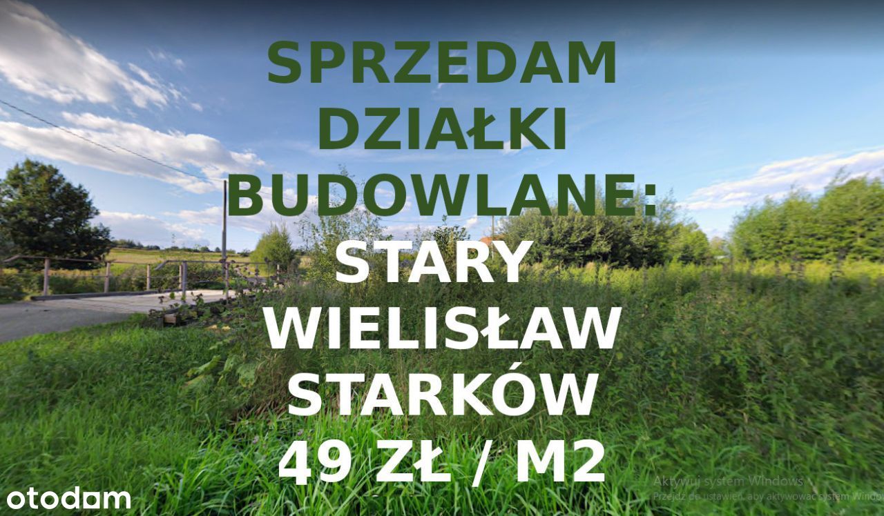 działka budowlana, 1700 m2, Stary Wielisław, MPZP