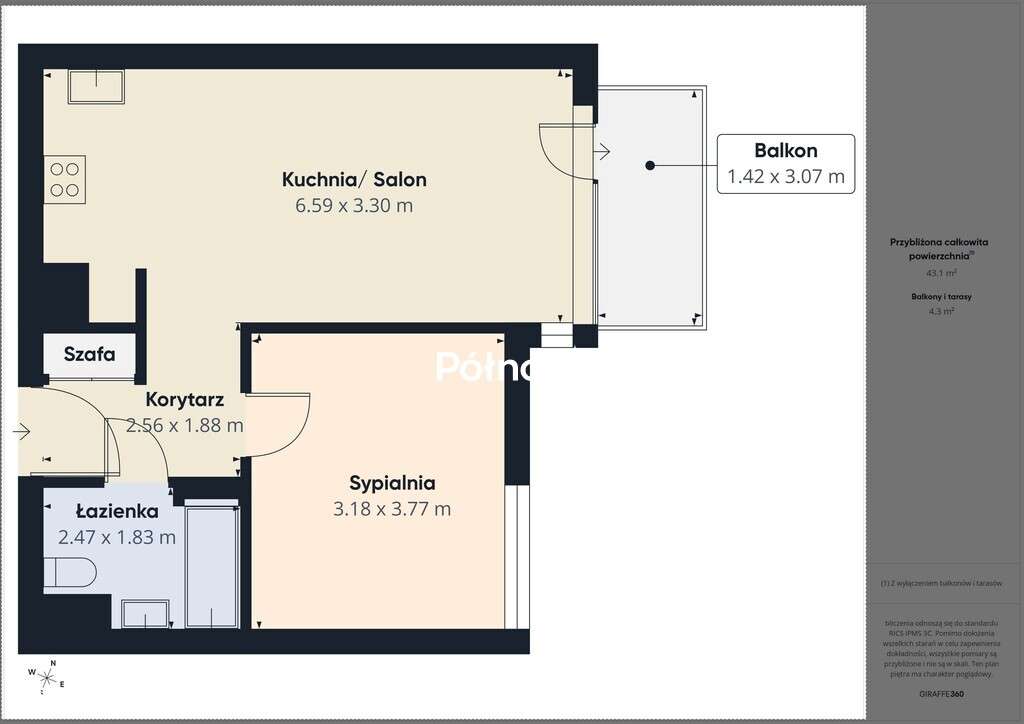 2 pokoje przy Forcie Wawrzyszew | Metro 10 min-8