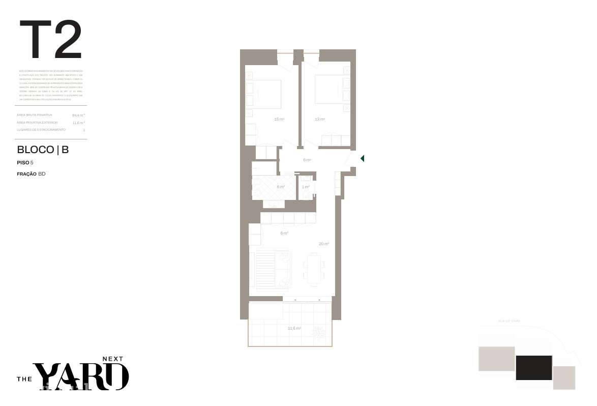 T2 Varanda 12m2 Vistas Rio | T2 c Garagem Jardins Arrábida | T2 Gaia-31