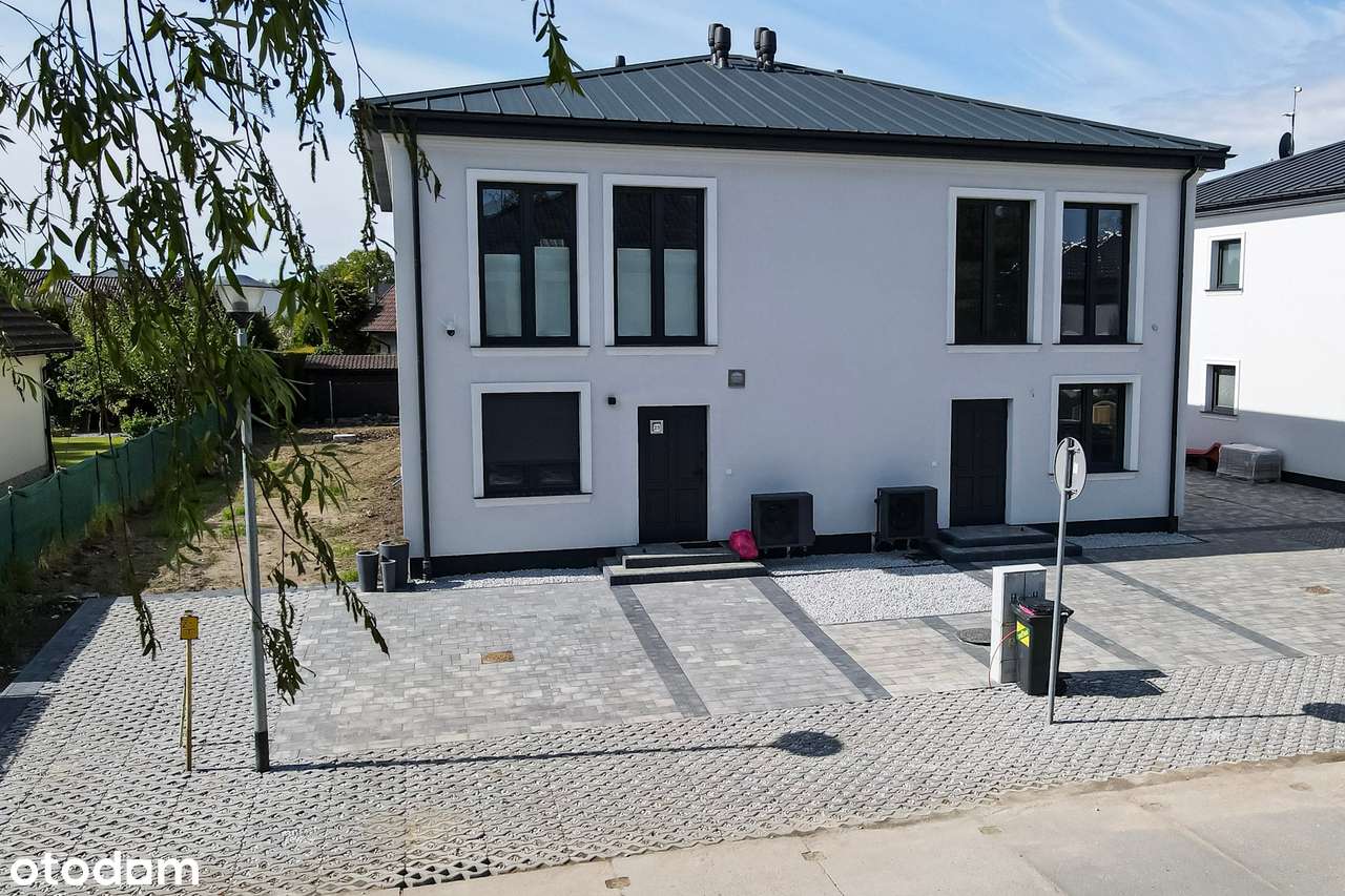 Nowoczesny bliźniak | duży parking i ogród | rekuperacja | kominek-0
