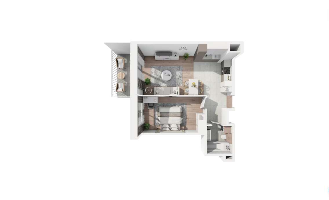 Przestronne mieszkanie 50m2 + balkon - gotowe na listopad 2025 - Pełny obrazek: 3/9