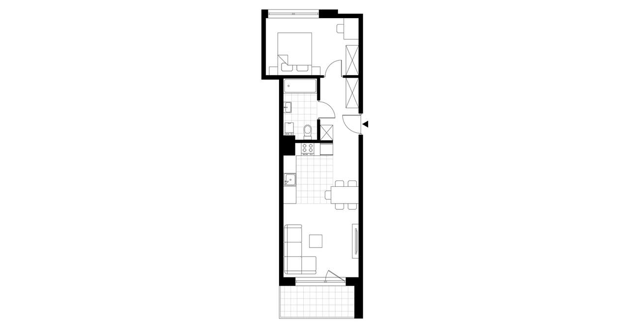 2-pokojowe mieszkanie 44m2 + balkon Bez Prowizji - Pełny obrazek: 3/8