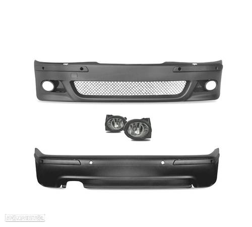 KIT PARA-CHOQUES FRONTAL + TRASEIRO PARA BMW E39 COM PDC - 2