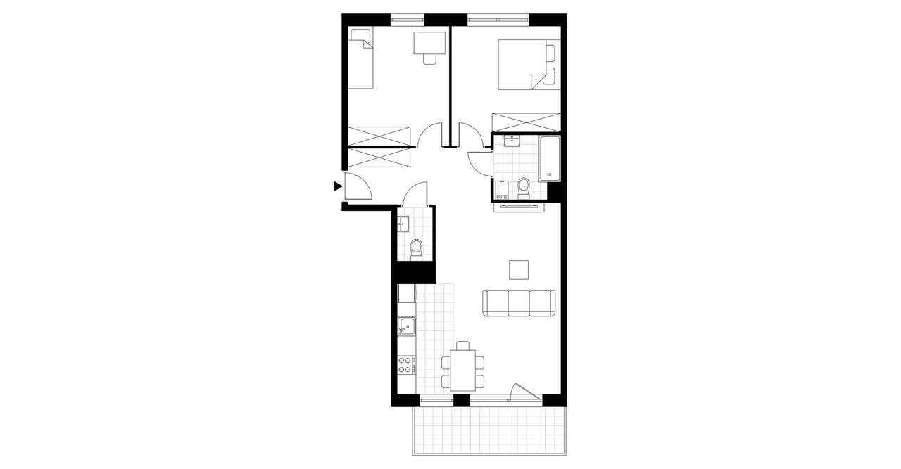 3-pokojowe mieszkanie 63m2 + loggia Bez Prowizji - Pełny obrazek: 3/8