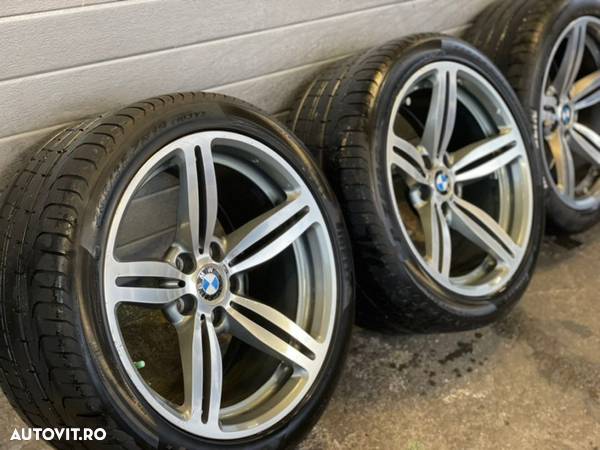 jante roti bmw M5 E60 M6 e63 e64 originale M power nu M pachet R19 2 lățimi fără defecte tehnice sau Reparatii 8/5 fata 9/5 J spatele Style 167 5x120 - 2