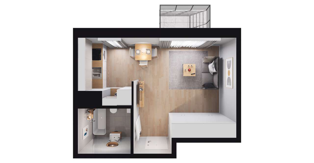 Ursus Classic | mieszkanie 1-pok. |C1_168 - Pełny obrazek: 3/9