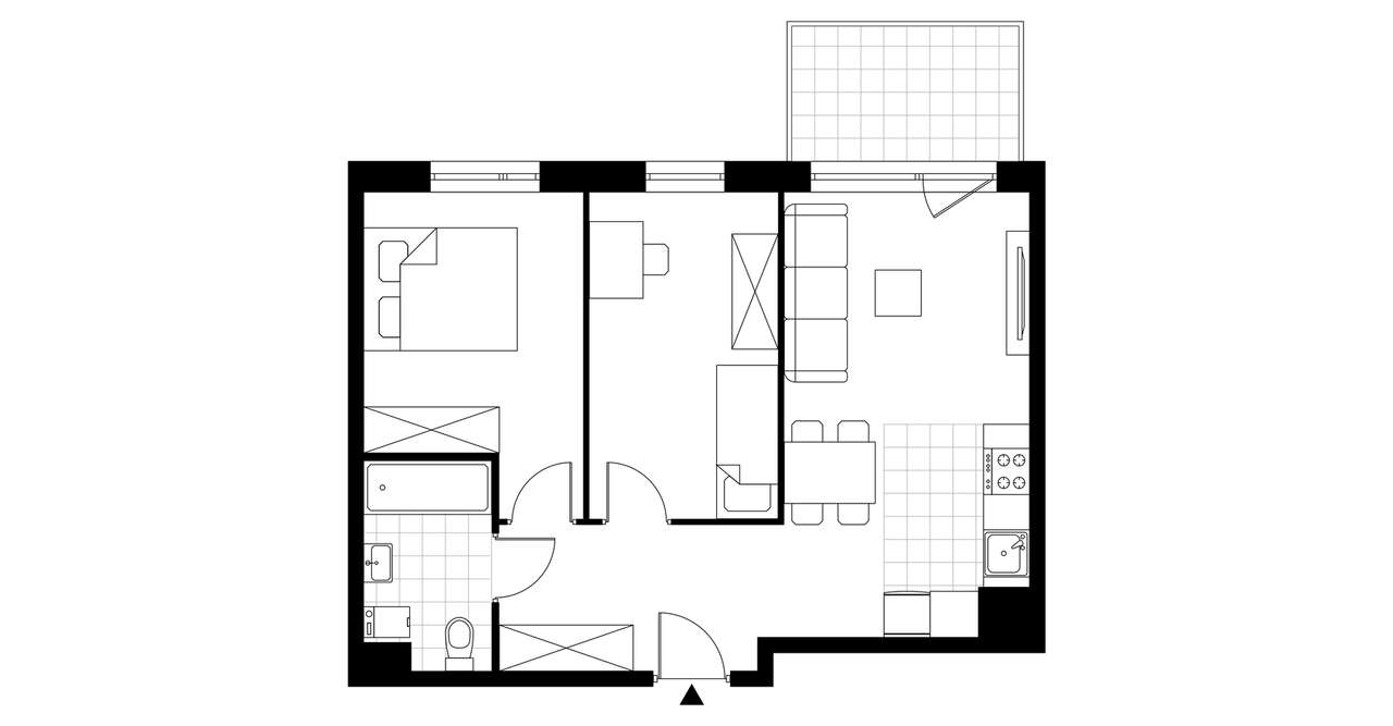 3-pokojowe mieszkanie 49m2 + balkon Bezpośrednio - Pełny obrazek: 3/8