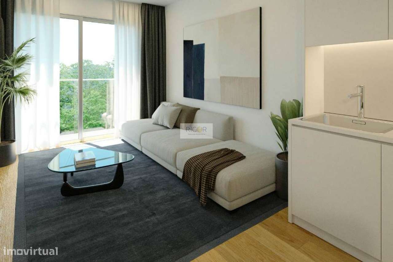Apartamento T1+1 com garagem e arrumo em construção em Pedrouços - Grande imagem: 2/7
