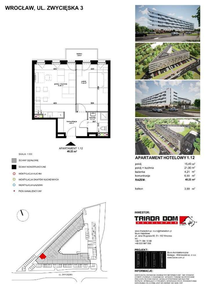 Apartament 2-pok z umeblowaniem i NAJEMCĄ - Pełny obrazek: 2/12
