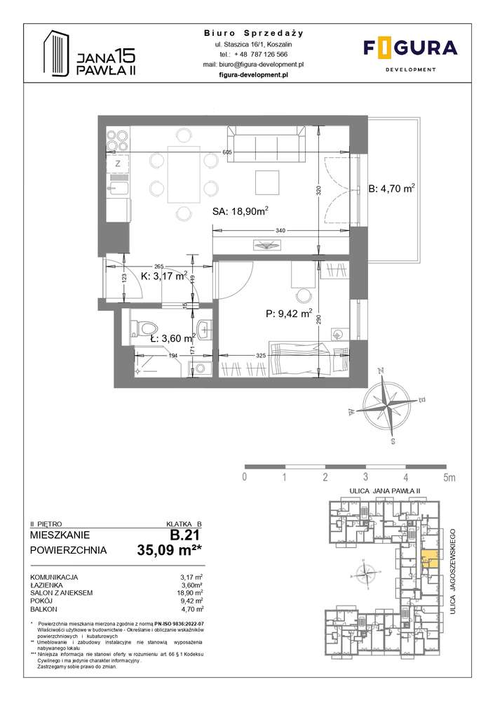Nowa inwestycja | Jana Pawła II | winda| 2 piętro | 2 pokoje - Pełny obrazek: 2/6