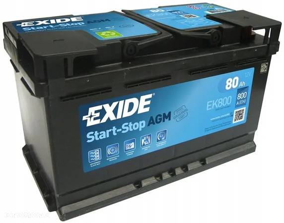 Akumulator EXIDE AGM 80ah 800A Rybnik - 1