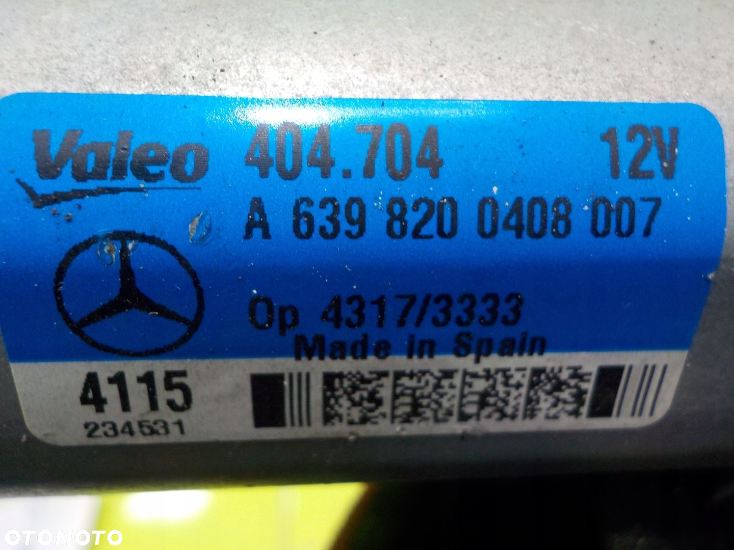 MERCEDES VITO II W639 LIFT 12r silniczek wycieraczki tyl A6398200408 - 3