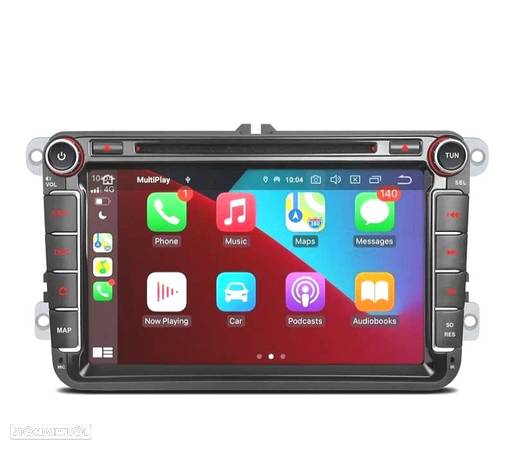 AUTO RADIO ANDROID 11 LCD TÁCTIL 8" VOLKSWAGEN VW PARA SEAT Y SKODA CARPLAY FULL RCA - 1