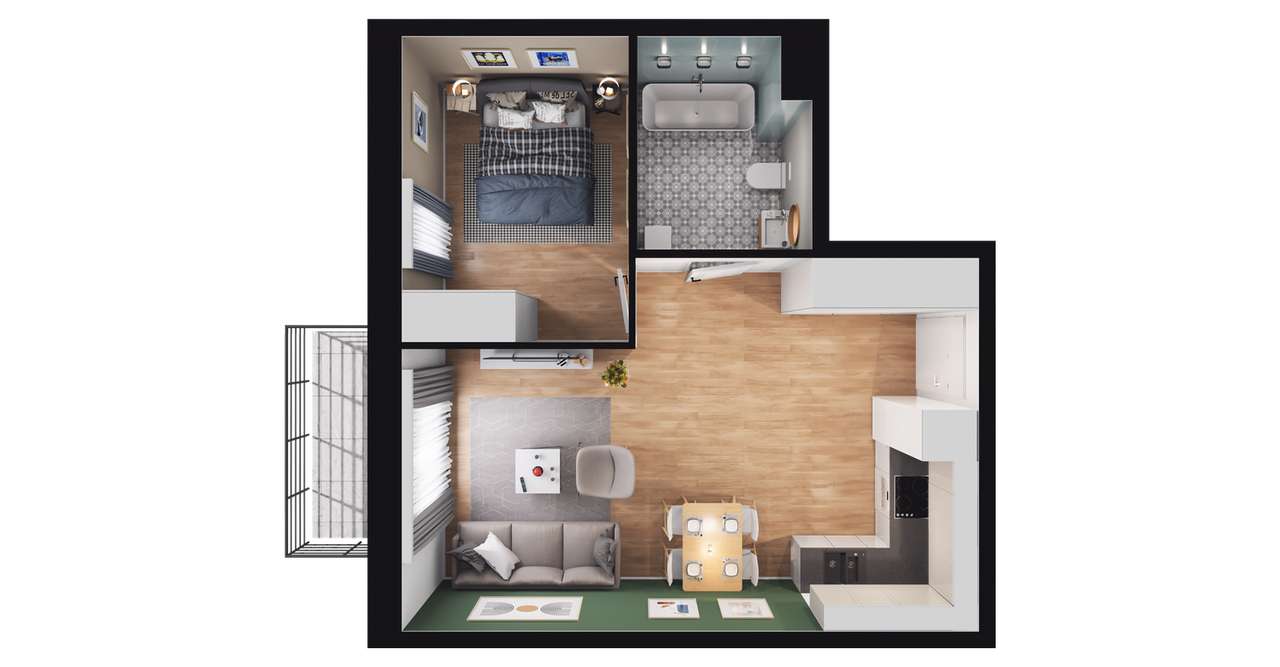 Nova Ceramiczna  | mieszkanie 2-pok. | A21 - Pełny obrazek: 3/9