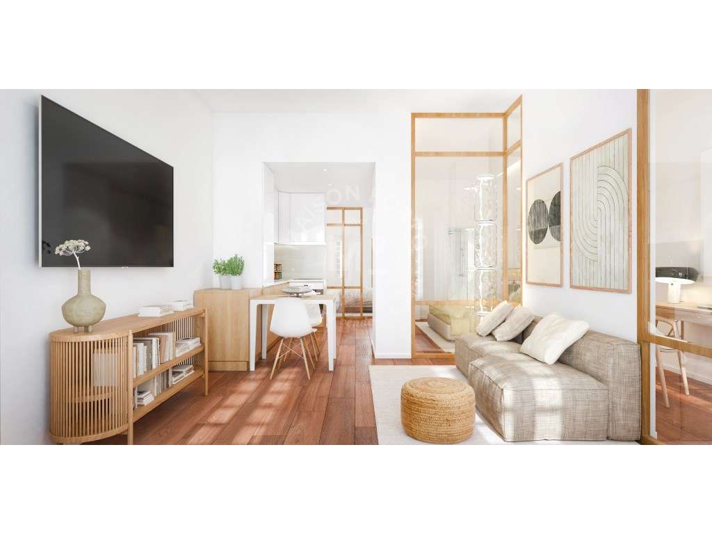 Apartamento T1+1 em Prédio Reabilitado próximo à Estação de São Ben... - Grande imagem: 2/15