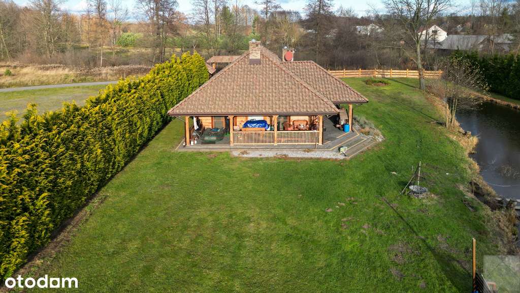 Dom z pełnego bala z zarybionym stawem - Pełny obrazek: 4/20