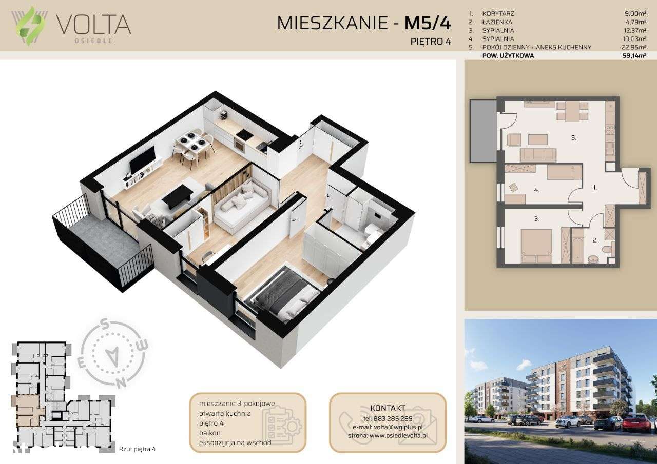 NOWE 3-pokojowe mieszkanie ze skrytką | 2026 - Pełny obrazek: 2/7