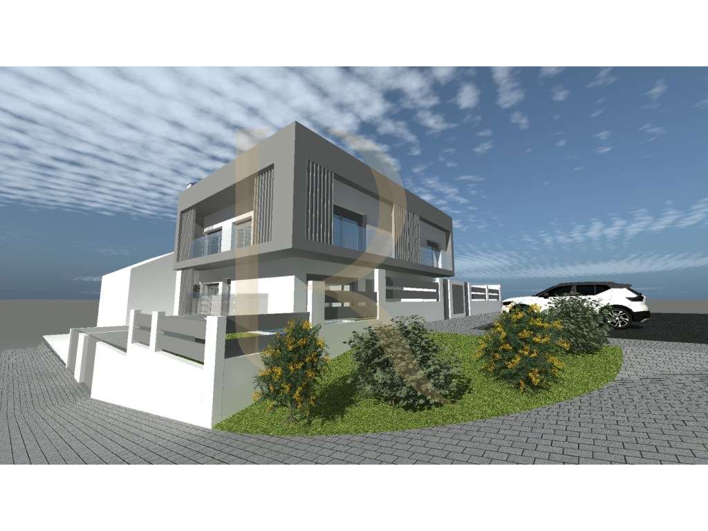 Moradia Geminada T3+1 nova com piscina e garagem no Pinhal do General-8