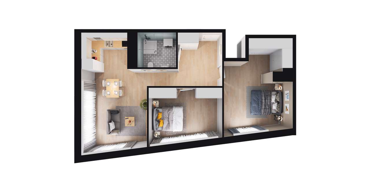 3-pokojowe mieszkanie 75m2 Bez Prowizji - Pełny obrazek: 3/9