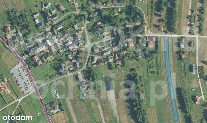 Dąbrówka k.Bochni wąska działka budowlana-3