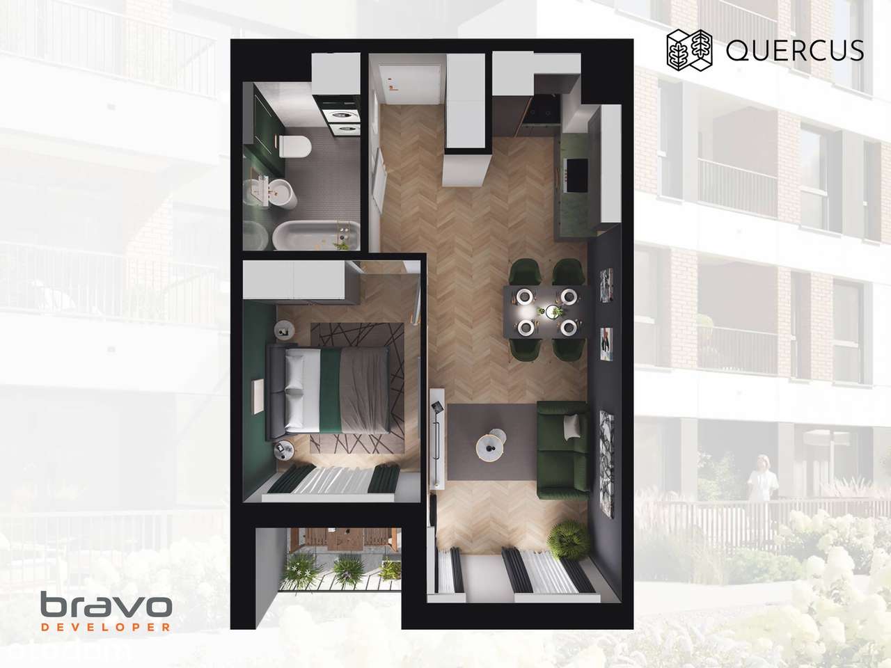 Quercus B.34 - Mieszkanie gotowe do odbioru - Pełny obrazek: 4/9