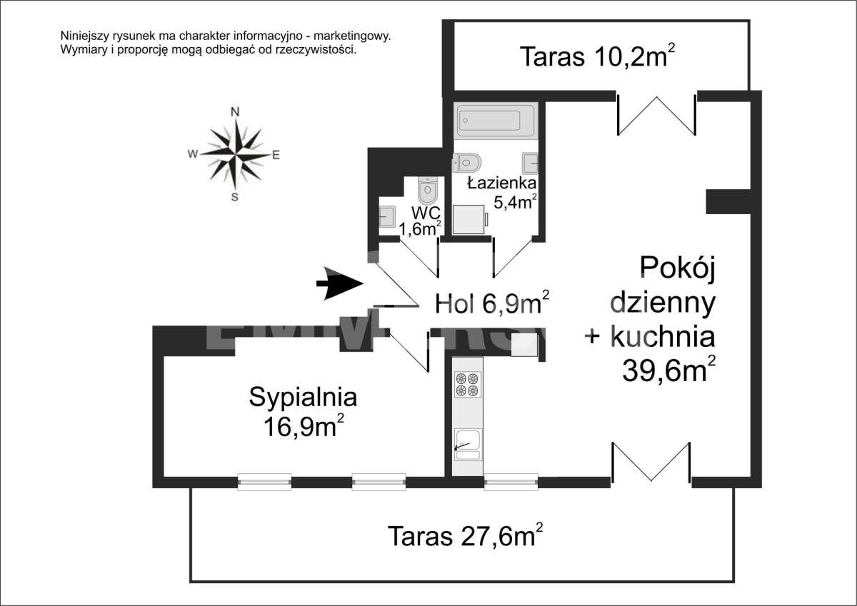 Dwupokojowy apartament z Tarasami do sprzedania-2