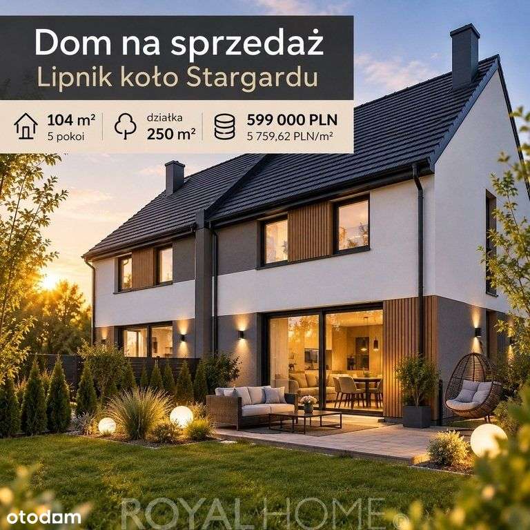 Dom na sprzedaż, 5 pokoi, 88 m², Lipnik