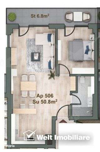 Apartamente  cu 2 camere, imobil nou, 51 mp, zona Gheorgheni-Iullius M - Imagine principală: 2/12