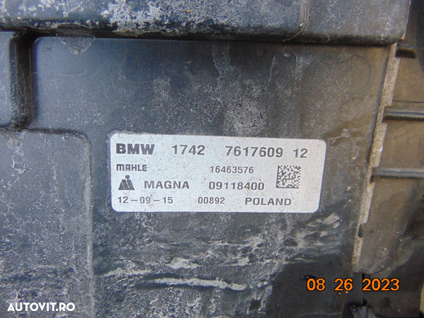 Trager BMW X1 f48 f49 radiatoare apa clima intercooler radiator ventilator armatura bara fata - 5