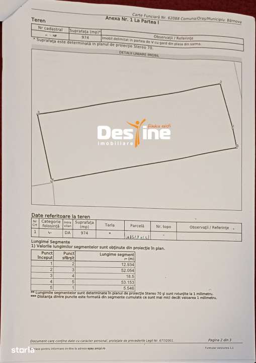 Barnova - Teren Intravilan 974 Mp, utilitati, drum betonat - Imagine principală: 3/11