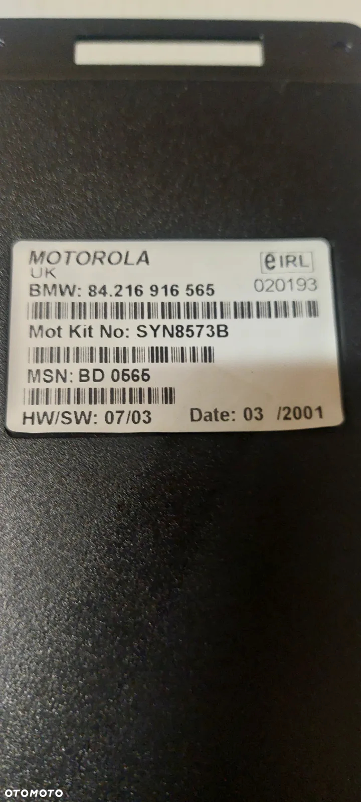 Bmw moduł telefonu 84.216916565 - 2