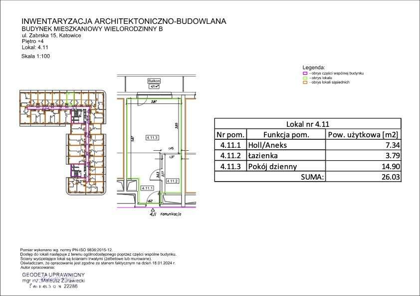 Kawalerka 26,03 mkw w Global Apartments Katowice.-9