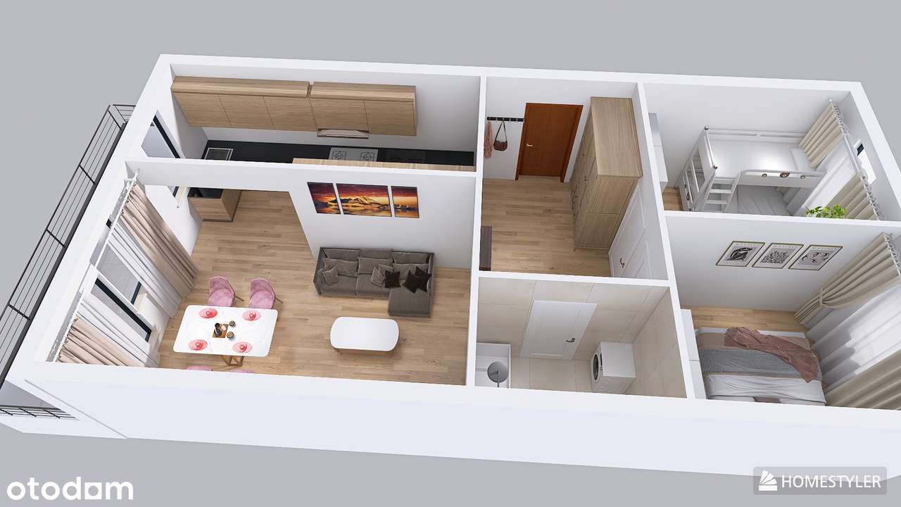 Wygodne 3 pokojowe z oddzielną kuchnią-19