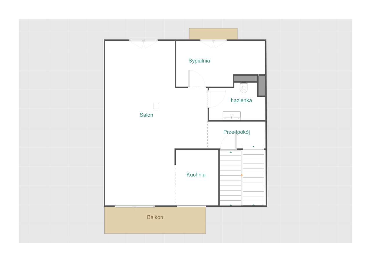 Wykończony apartament - garaż - taras - 2 balkony - strych-18